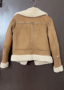 Faux Shearling Biker Jacket