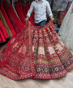 Exquisite Red Embroidered Lehenga Choli