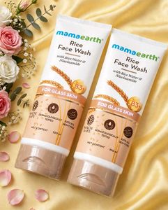 Combo Mamaearth Rice Dewy Bright Face Wash With  W