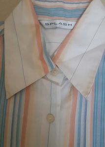 Splash Striped Button-Down Shirt