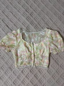 Urbanic - Floral Lace Corset Style Top