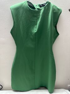 Chic Green Cap Sleeve Mini Dress