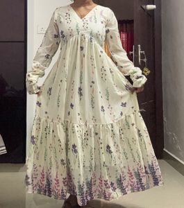 Women Flowy Floral Maxi Alia cut Dress
