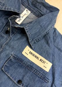 Trendy Cropped Denim Shirt