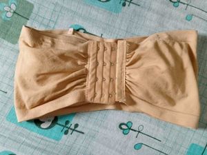 Strapless Beige Bra with Removable Straps