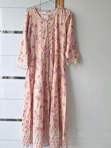 Pink Floral Print Kurta