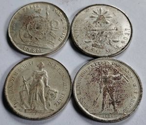 Vintage Silver Coins Replica Collection 4pcs Combo