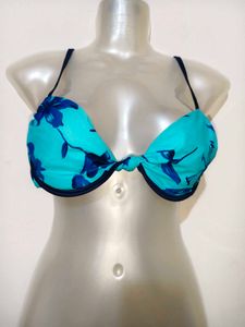 🎁 Buy 1, GET 1 FREE 🎁Blue Floral Bikini Top