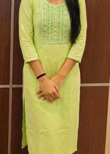 ✨ Radiant Lime Green Embroidered 😍