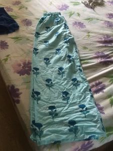 Blue Floral Block Print Co-ord Dress