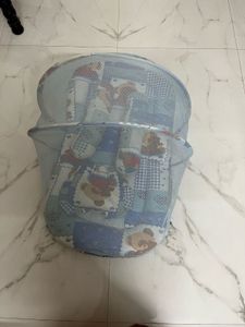 Baby Bedding Set With Mosquito Net - Blue