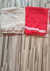2 Dupatta  With Leesing.
