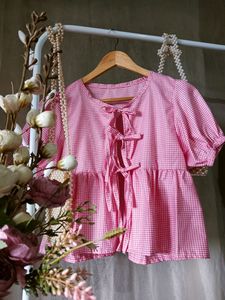 Pink Gingham Top