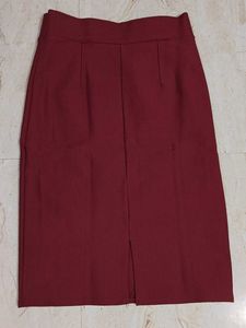 Maroon Pencil Skirt