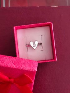 92.5 Heart Shaped Mother of Pearl Ring