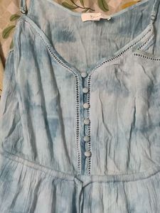 Light Blue Tie-Dye Sundress
