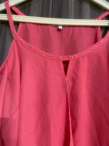 Chic Cold Shoulder Embellished Top