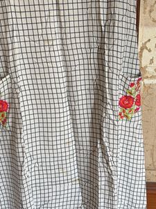 Beautiful Embroidered Checkered Dress