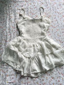 white mini dress