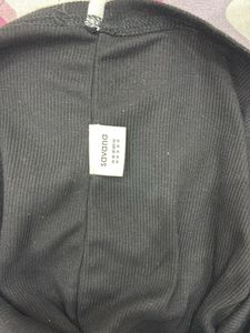 Black Sporty Dress with White Trim