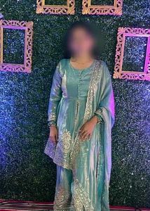 Beautiful Teal Embroidered Kurta Set