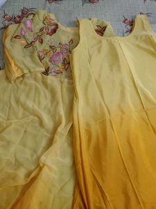 beautiful hand embroidered frock suit