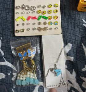 Cute Earring and Necklace Set