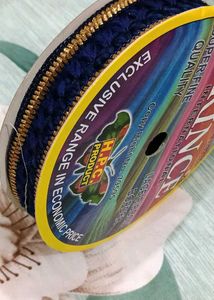 Decorative Blue &amp; Gold Fabric Trim