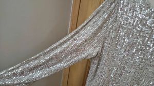 Sparkling Sequin Long Sleeve Crop Top