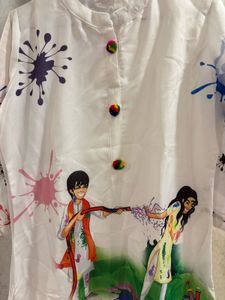 Unique Holi-themed Kurta for Women