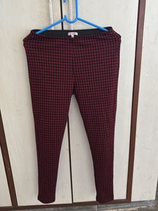 checked treggings