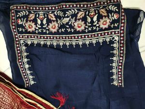Elegant Navy Blue Kurta Set with Dupatta