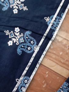 Stylish Blue Ethnic Crop Top &amp; Skirt Set