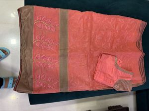 Beautiful Pink Saree with Blouse
