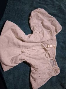 White Eyelet Puff Sleeve Top