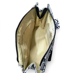 Stylish Textured Tote Bag with Scarf Accent