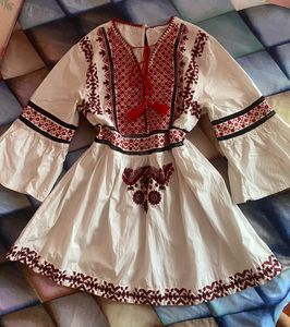 Boho Embroidered White Kurta