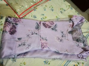 Lavender Tissue Anarkali Suit