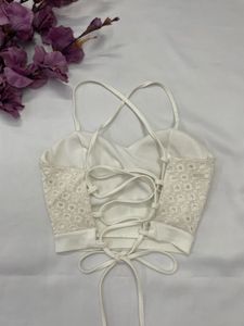 Off White  Crop Top back crisscross