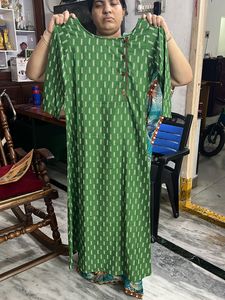 Ikkat  Design Cotton Blend Kurta Never Used