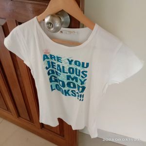 White L Size Kids Wear T Shirt