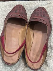 Men's Maroon Jutti Shoes