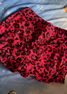 High-Waist Leopard Print Shorts