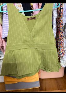 Striped Green Tank Top