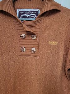 Levi Strauss Orange Knit Sweater never used