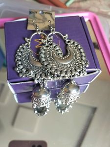 Earings Oxidised Jhumka