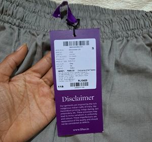 Libas Solid Grey Trouser Pant