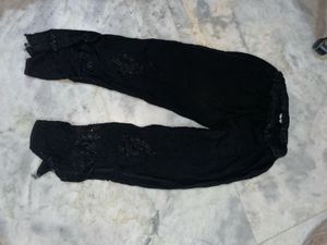 Black Embroidered Kurta suit set designer