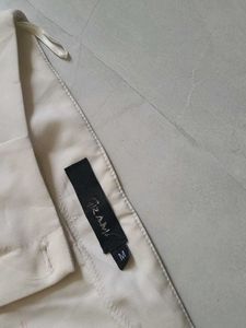 white Wide Leg Trousers