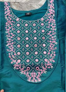 Elegant Teal Embroidered Kurta
